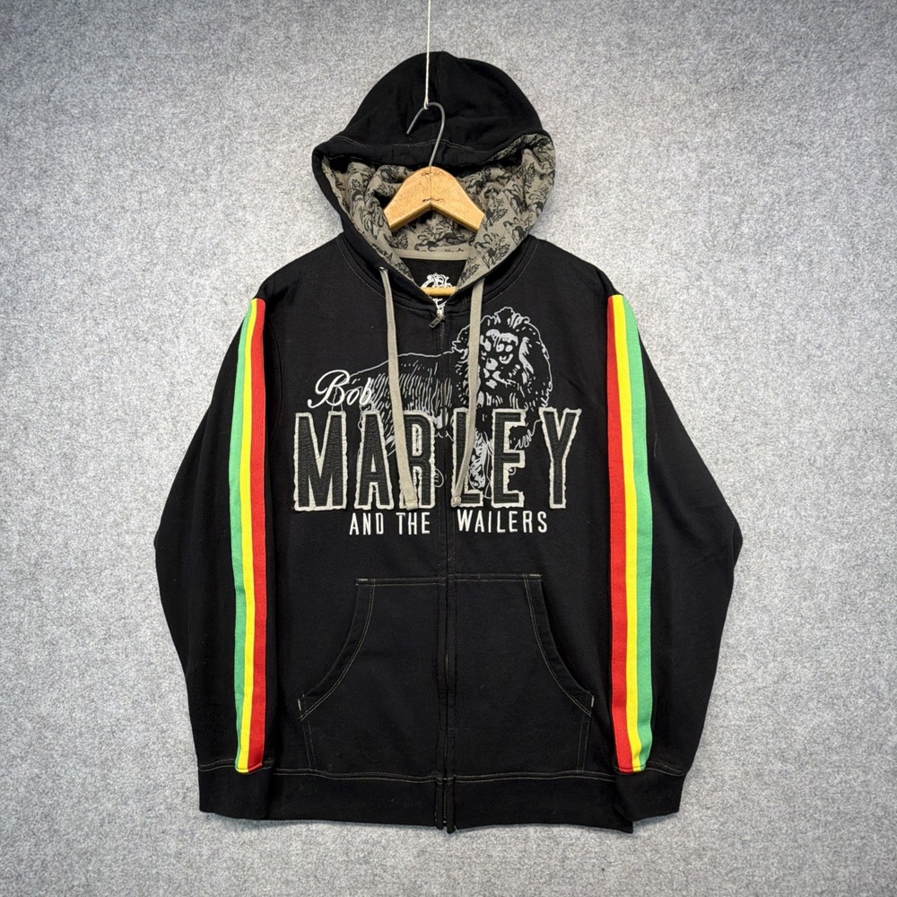 Catch-A-Fire Reggae Hoodie Bob Marley and the Wailers Mens Medium Black
